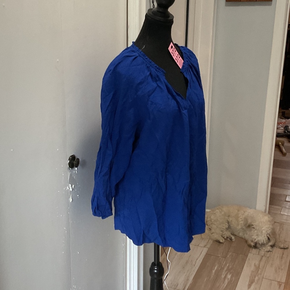 P372. Calvin Klein Royal Blue Women's Blouse |L